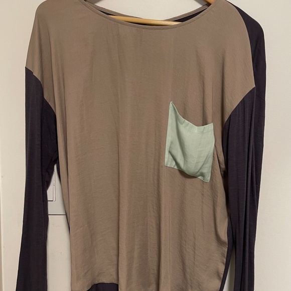 Anthropologie Dolan Left Coast Color Block Top Size m - Picture 3 of 5